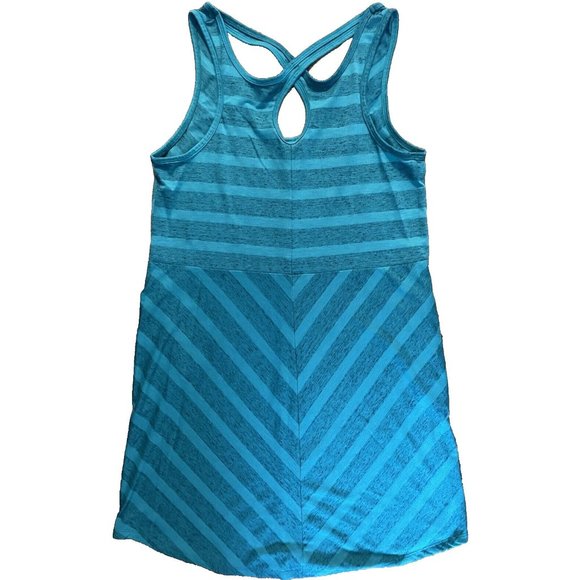 The North Face Women's Striped Green Sleeveless Pullover Tank Dress Size Medium - Picture 2 of 4